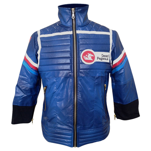MCR Party Poison Blue Leather Jacket Cosplay Costume