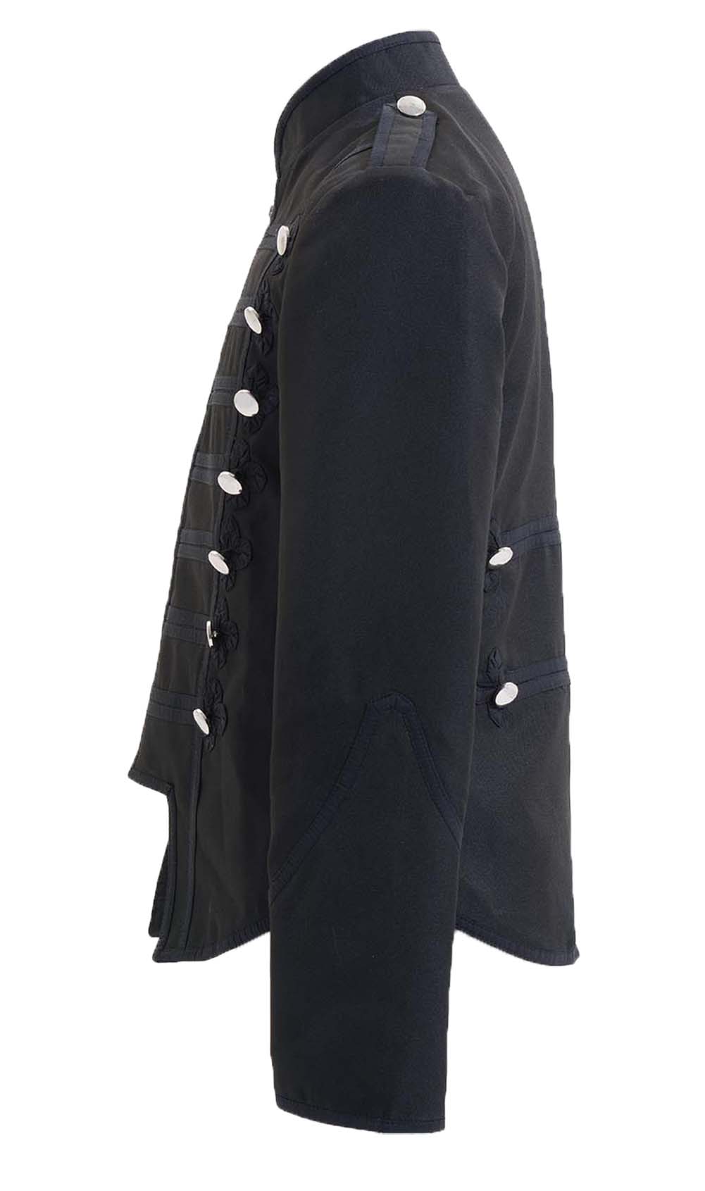 Cosplayer dressed as Gerard Way in all-black Black Parade costume at Halloween