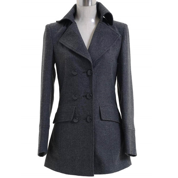 Harry Potter Hermione Granger cosplay costume front view with trench coat and uniform