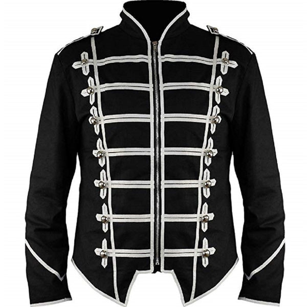 MCR Black Parade cosplay jacket with silver trim and military buttons