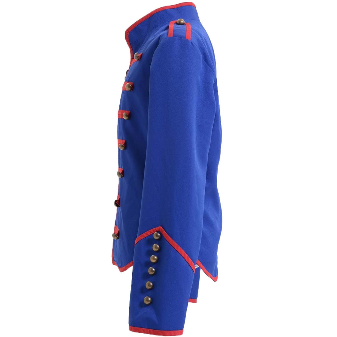 Cosplayer wearing blue Parade-style jacket at MCR-themed event