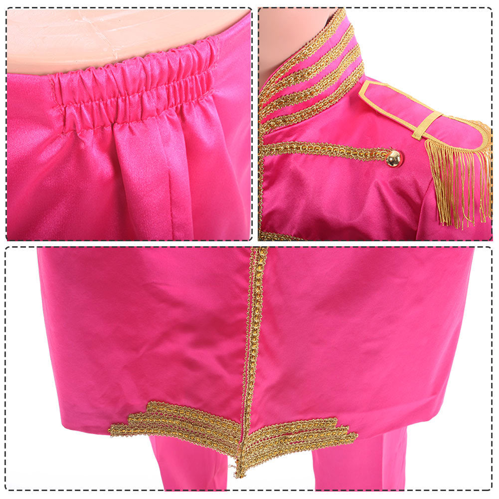 Vintage conductor costume in bright pink for cosplay or Halloween