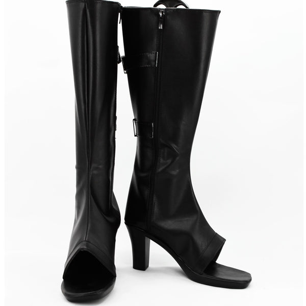 Front view of Sakura Haruno cosplay ninja boots from Naruto