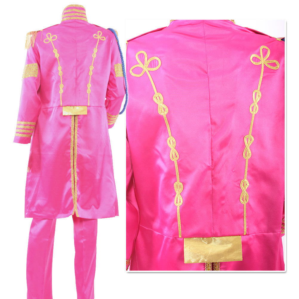 Retro-style pink musician uniform for stage performance
