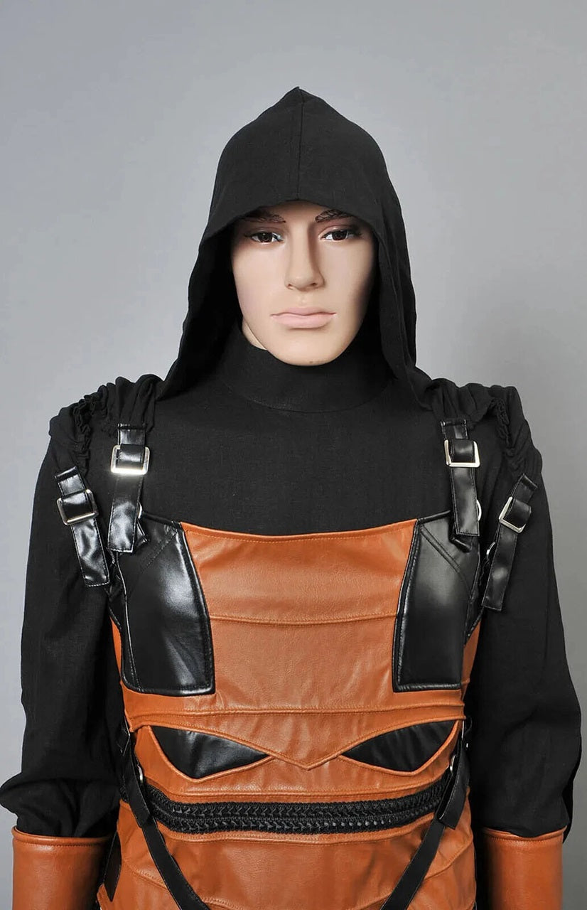 Darth Revan mask, belt, and armor accessories