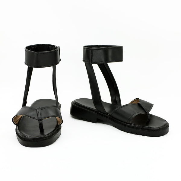 Front view of Tobirama Senju ninja boots from Naruto cosplay